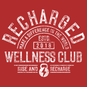 RECHARGED WELLNESS CLUB - WOMEN'S FITTED T-SHIRT - Z4HUCE Design