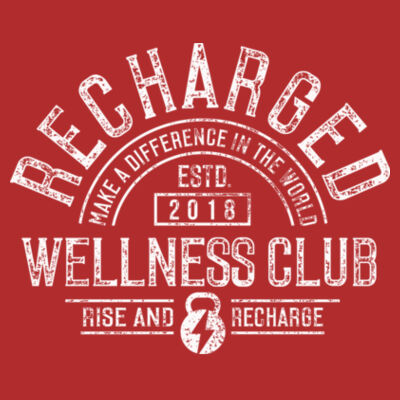 RECHARGED WELLNESS CLUB - WOMEN'S FITTED T-SHIRT - Z4HUCE Design