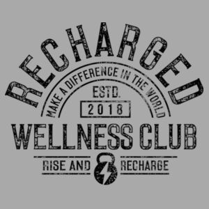 RECHARGED WELLNESS CLUB - WOMEN'S FITTED TANK TOP - $CB5KM3$ Design
