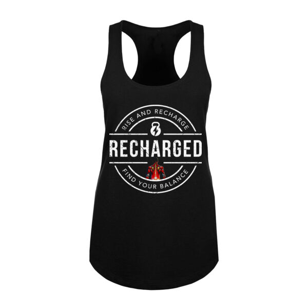 RISE AND RECHARGE - WOMEN'S FITTED TANK TOP - $JZXE1P$ Thumbnail